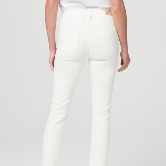 NWT PAIGE Cindy High Rise Cropped Straight Jeans in Tonal Ecru size 27 - Picture 2 of 10